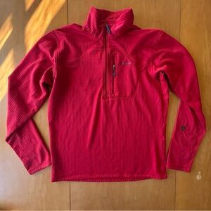 Patagonia men’s M red R1 quarter zip pullover sweatshirt top